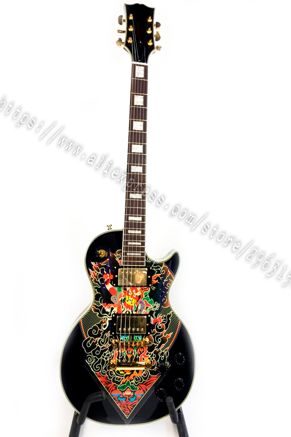 10 S Магазины Custom Shop Черный Кит Ричардс Окрашены Электрогитара |