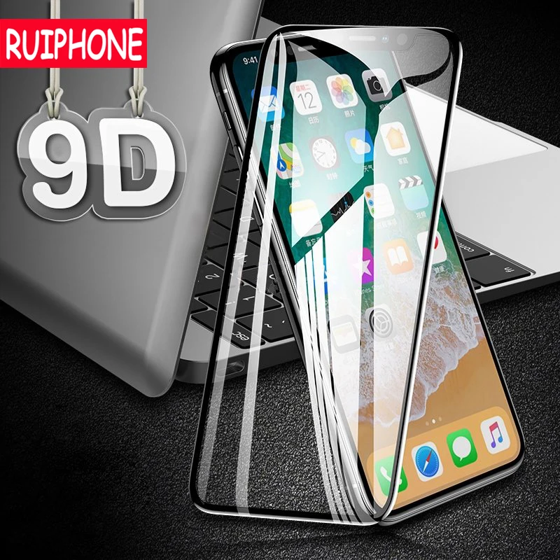 9D изогнутый край Полное покрытие закаленное стекло для iPhone X защита экрана на Apple