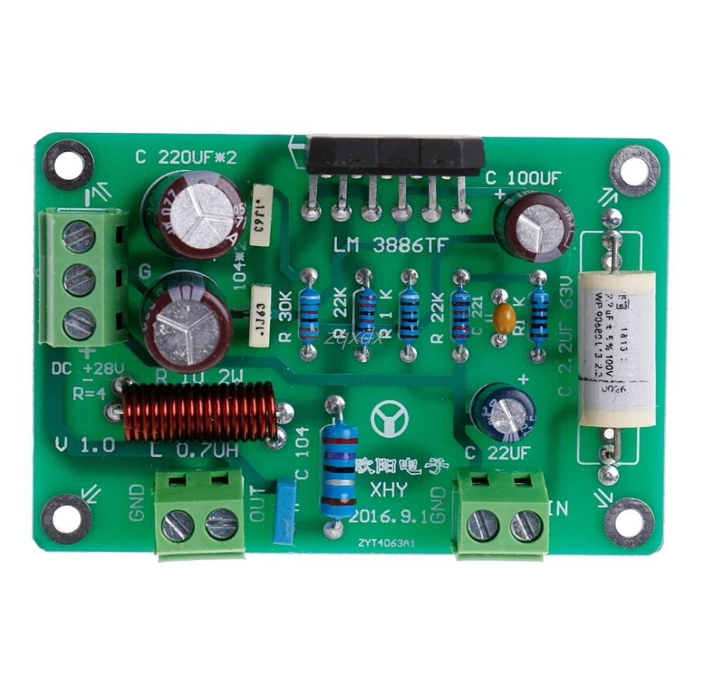 LM3886TF HiFi моно 68 Вт 4 Ом аудио усилитель мощности плата AMP 50 Вт/38 8 собранная оптовая