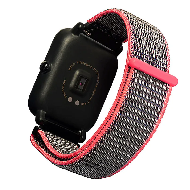 20 мм Волшебная наклейка холст для Huami Amazfit Смарт часы Youth Edition Bip BIT PACE Lite ремешок