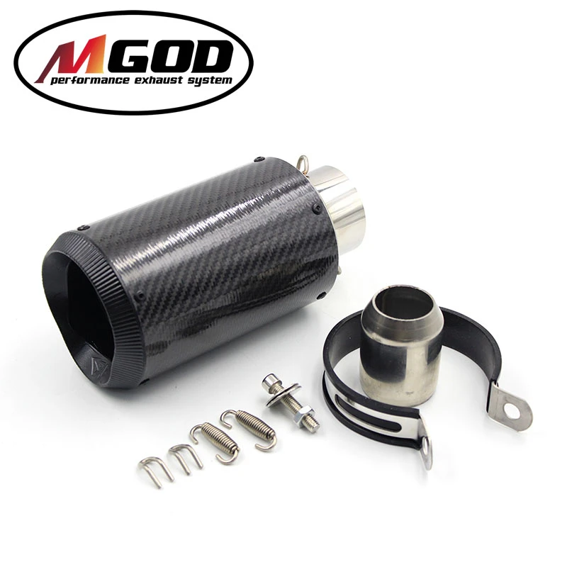 MGOD универсальная выхлопная труба Akrapovic Motoralcycle Modifi Moto Racing из углеродного волокна AR