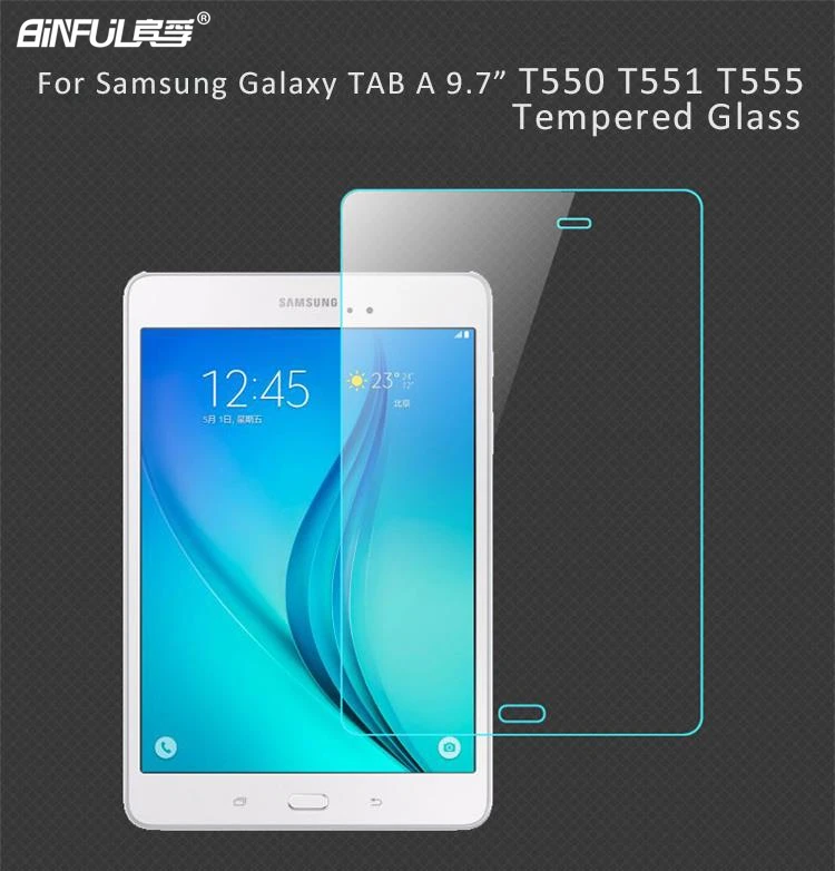 Закаленное стекло для экрана Samsung Galaxy TAB A 9.7 T550 T551 T555 P550 P555 ​​Tablet Защитная