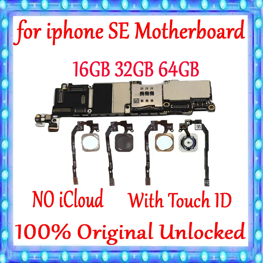 16 Гб/32 ГБ/64 ГБ для iphone 5SE SE материнская плата с сенсорным идентификатором/без