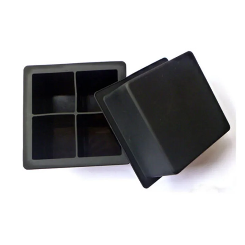 4 полостная большая силиконовая форма для напитков льда пудинга желе мыла лоток
