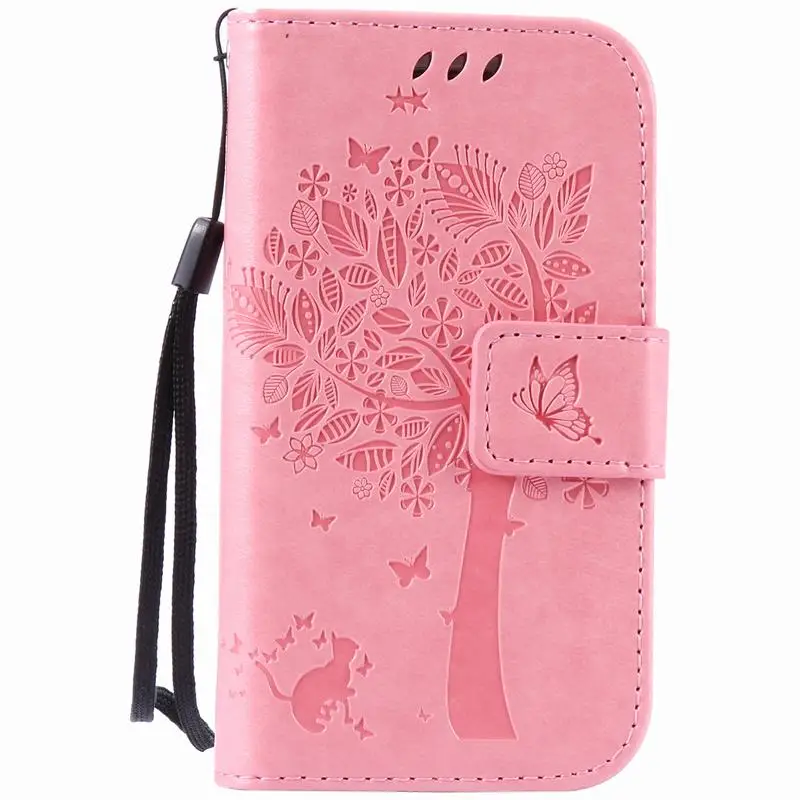 Для Hoesje samsung Galaxy S3 мини чехол откидная крышка 3D Кот дерево кожаный чехол для телефона для samsung Galaxy S3 Mini i8190 Чехол подставка