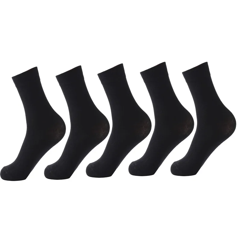 LETSBUY 5pairs / lot mens socks cotton business dress socks solid colored black white short socks for man Calcetines masculinos
