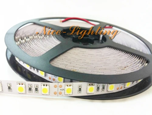 Лучшая цена 5 м/рулон SMD 5050 гибкая светодиодная лента DC 12V 60 Led/M 5M 300LED световая RGB