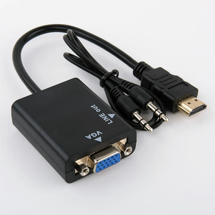 HDMI в VGA адаптер конвертер кабель с аудио Поддержка HD 1080P для ПК ноутбука 0321|Кабели