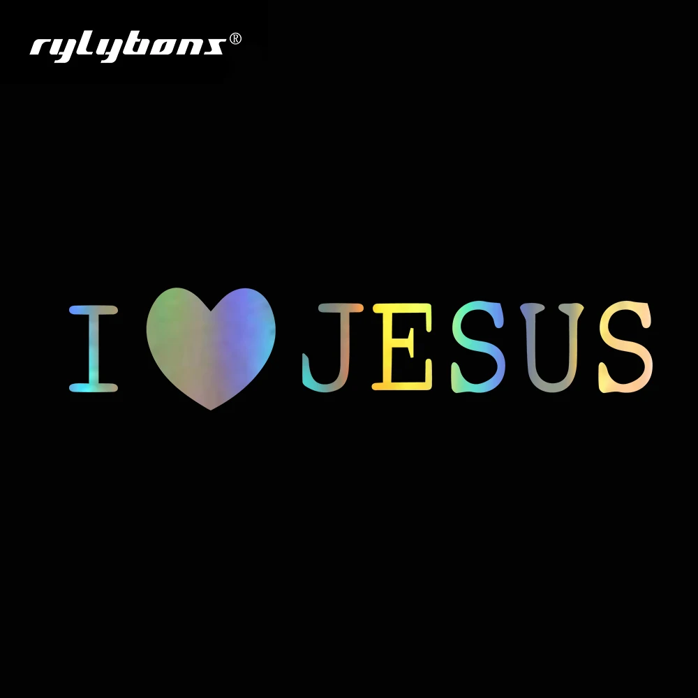 Новые автомобильные наклейки с надписью Я люблю Иисуса 23*5 на окна виниловые для