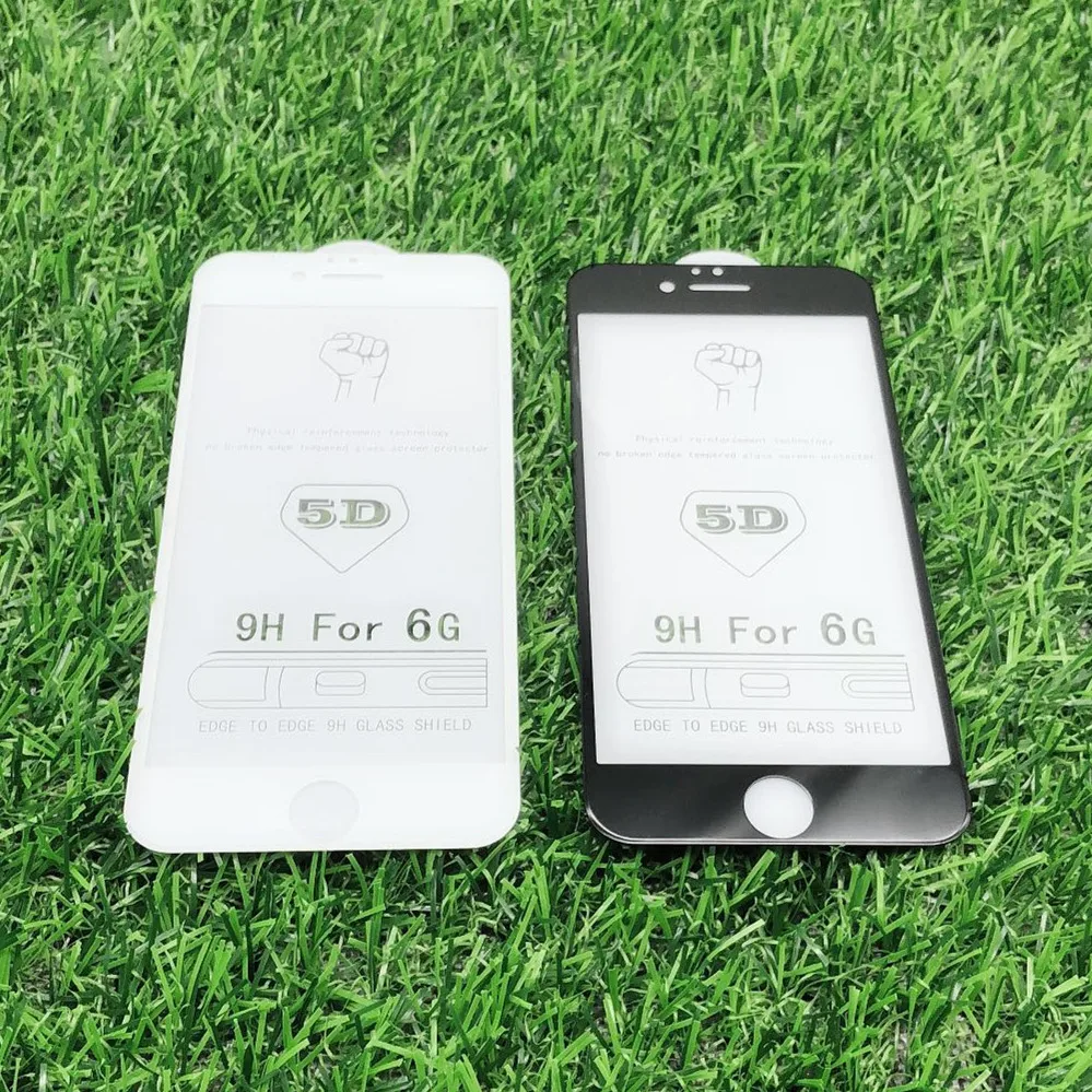 AYJ 5D закаленное стекло с краями для iphone 6 6s plus 8 x Защита экрана 7 полным покрытием