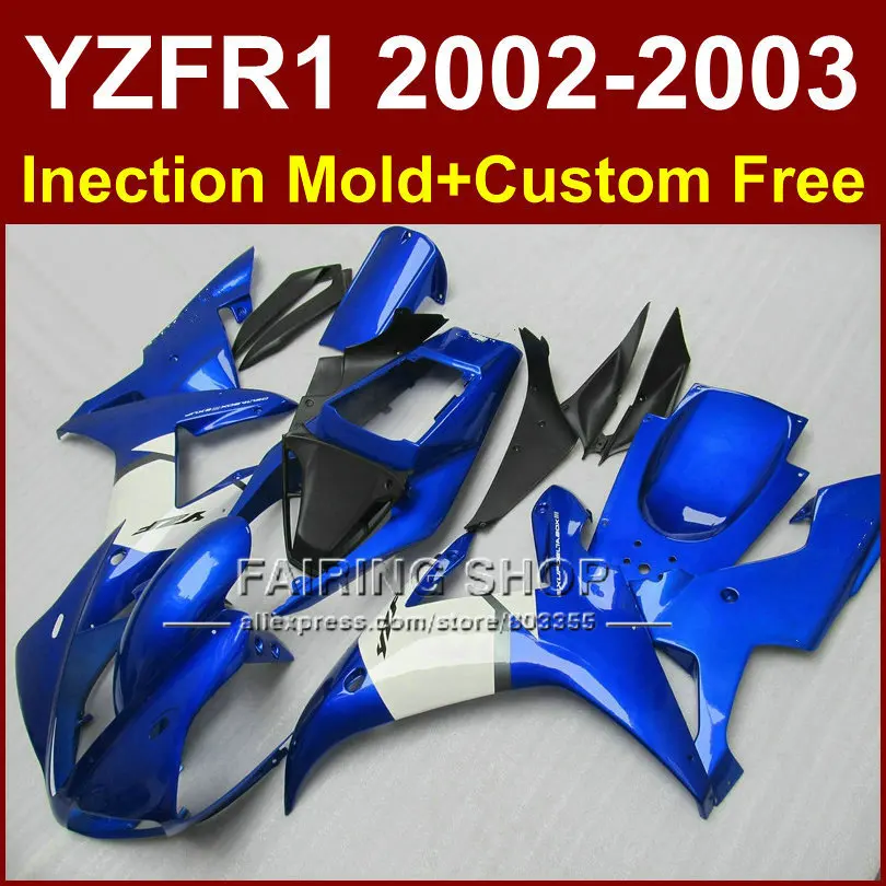 

Обтекатель кузова для YAMAHA YZFR1 2002, 2003, сине-белый, yzf r1 YZF1000 02 03