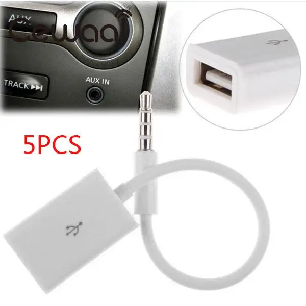 Мм 3 5 мм штекер аудио разъем для USB 2 0 Женский конвертер кабель Шнур автомобиля MP3 |