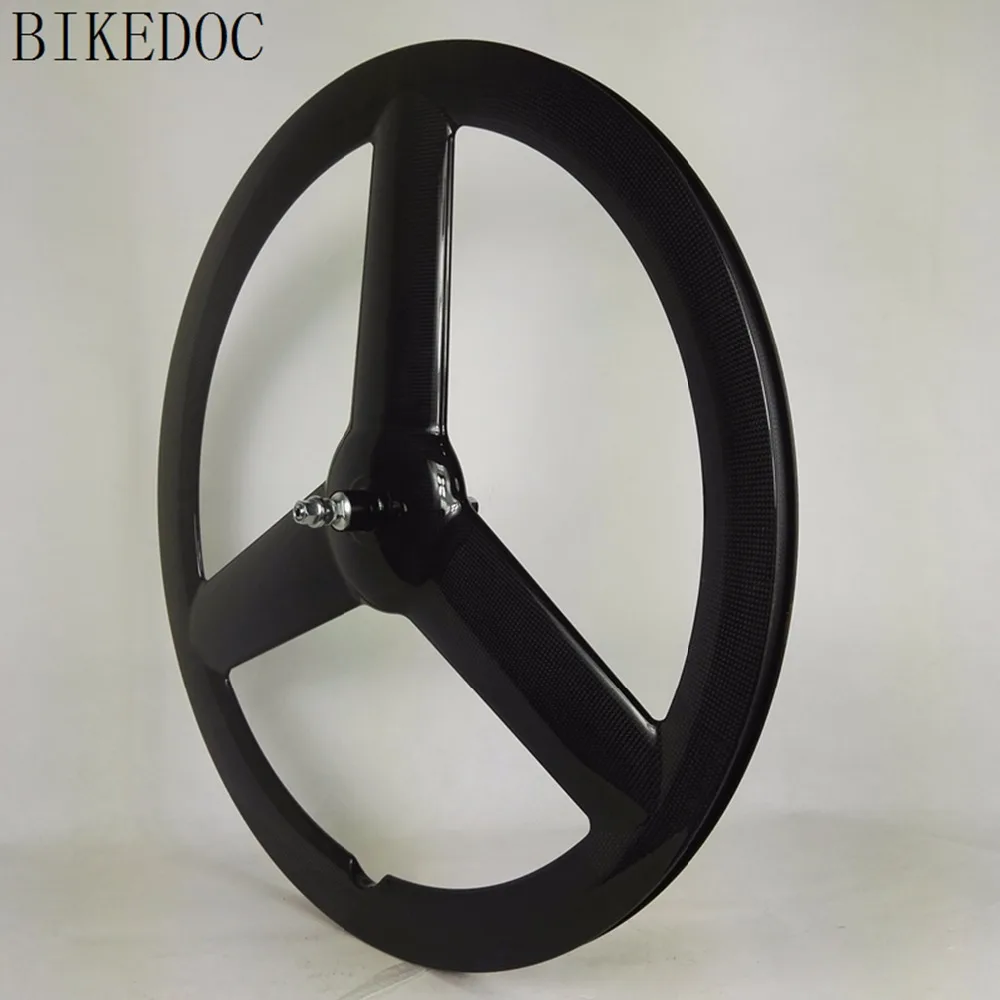 BIKEDOC 23 мм ширина углеродное трехспицевое колесо дорожное или трековое