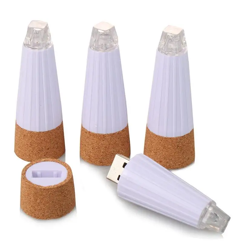 Волшебная пробка в форме USB перезаряжаемая винная бутылка Ночной светильник