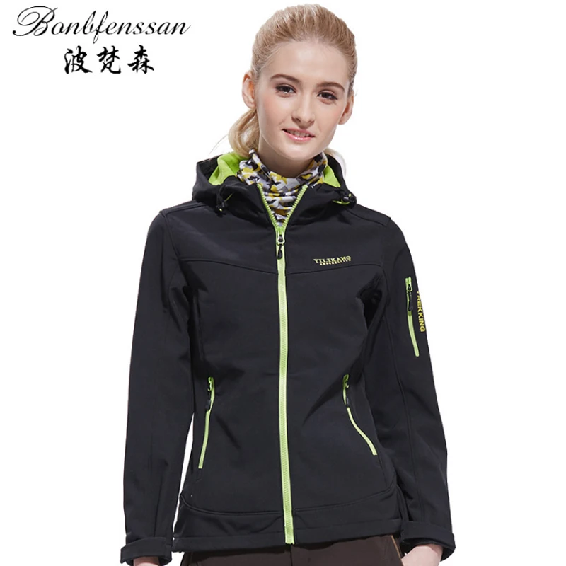 Women Autumn Winter Softshell Fleece Jacket Outdoor Sports Thermal Windbreaker Hiking Camping Fishing Brand Coat 1618B | Спорт и