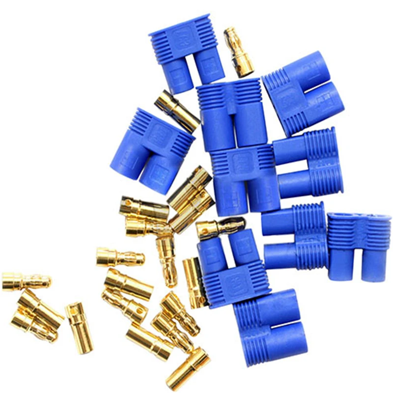 50 пар/лот 3 5 мм штекер/гнездо EC3 стиль разъем типа банан штекер в виде золотой пули