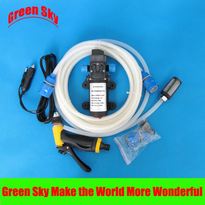

5.5L/Min 80W 12V DC Vehicle Mounted Kits portable washing machine car wash