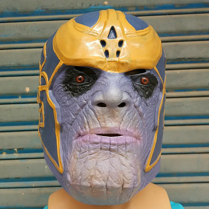 Маскарадный костюм Marvel Мстители 3 Железный человек латексная маска Таноса