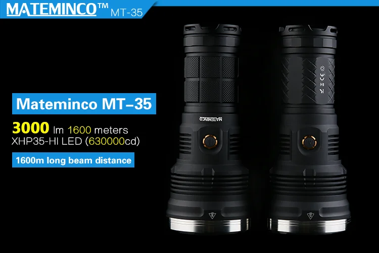 MATEMINCO MT35 комплект фонарей CREE XHP35 HI светодиодный 7 режимов работы SMO IPX7 1587 метров дальность луча Макс 2700лм serch фонарь