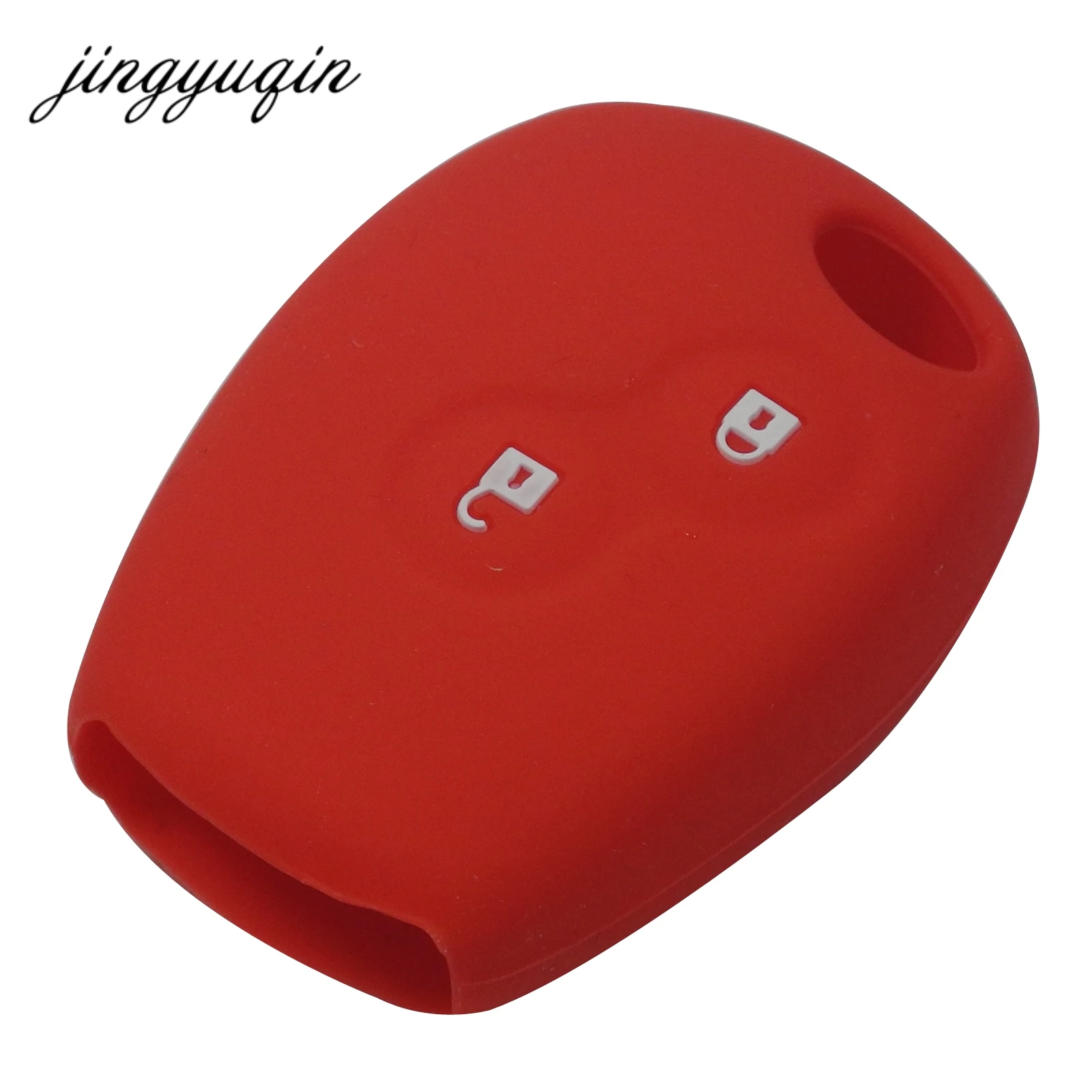 Силиконовый чехол jingyuqin 50 шт./лот для Renault 2 button автомобильного ключа с