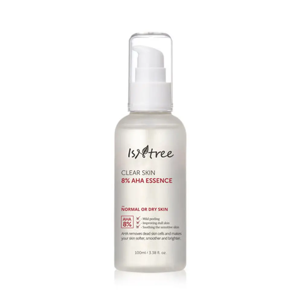 Корейская отшелушивающая отбеливающая Сыворотка для лица ISNTREE Clear Skin 8% AHA Essence 100