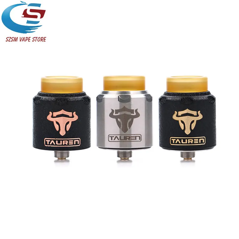 100% электронная сигарета Tauren RDA Tank обслуживаемый капельный атомайзер 24 мм Диаметр