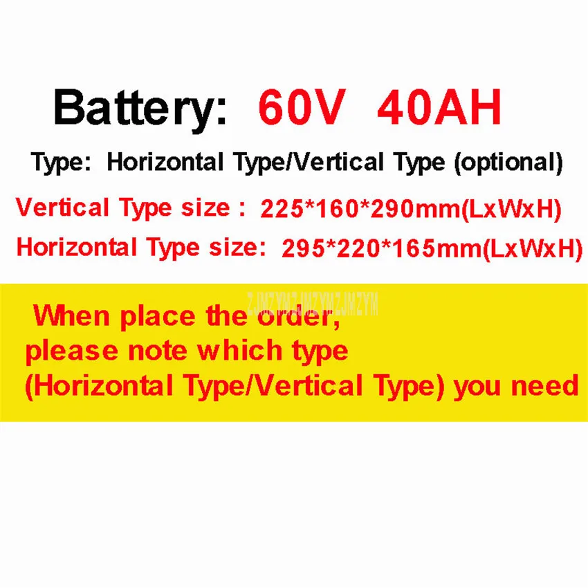 60V40AH 48 В/60 в/72 В литиевая батарея для двух/трех/четырех колесных электрических транспортных средств Электрический велосипед батарея 30AH/40AH/55AH/60AH/65AH - Цвет: 60V40AH