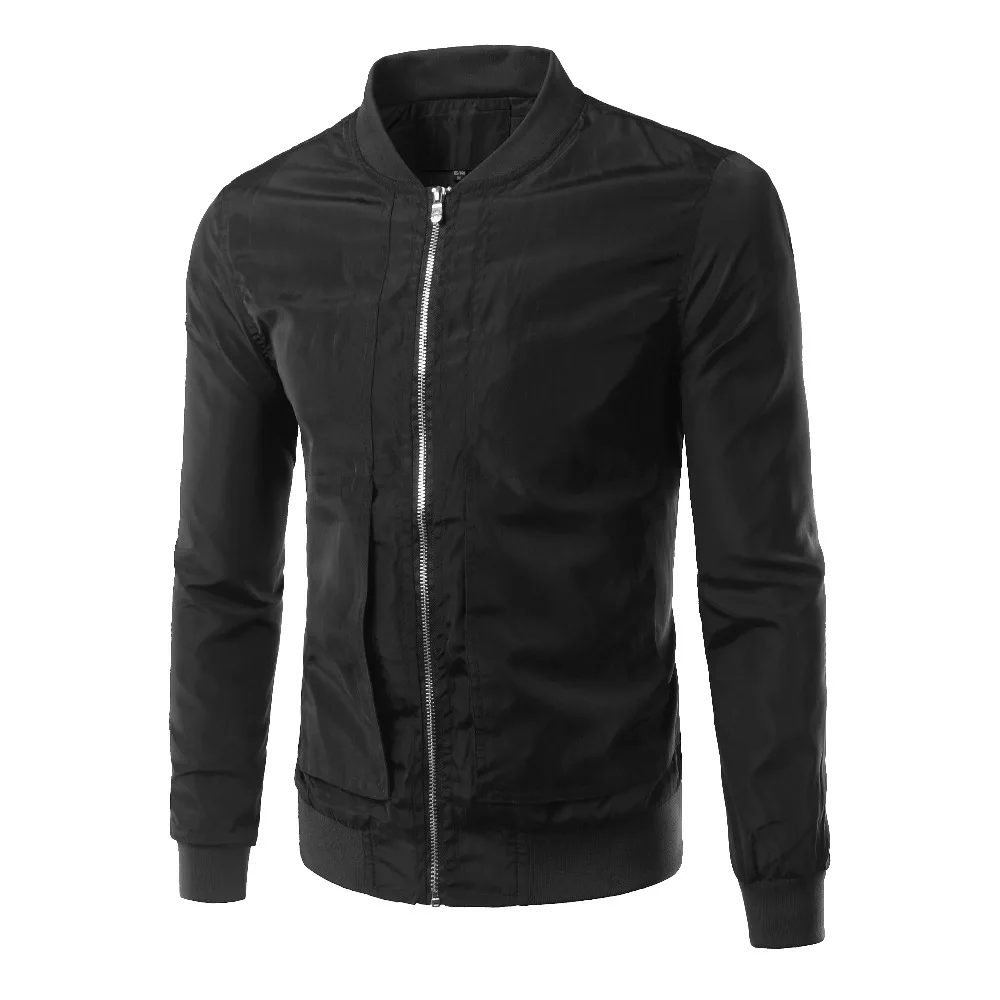 Мужская куртка бомбер Veste Homme2016 весенне осенняя модная облегающая на молнии