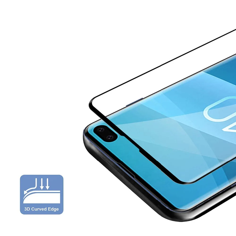 3D изогнутое закаленное стекло для Samsung Galaxy S10 Plus S10E S9 S8 Note 8 9 S7 Edge S6 круглый чехол с
