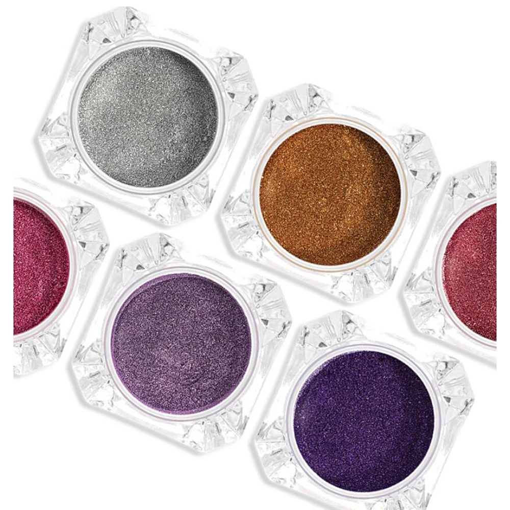 Хромированный порошок для ногтей Addfavor блестящий Пигментный Порошок с зеркальным