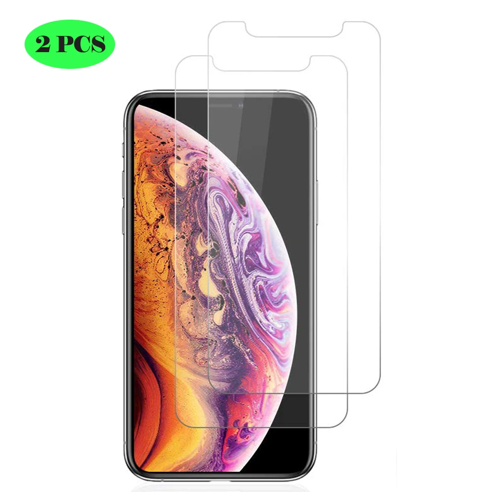 2 шт Защитное стекло для экрана iphone 7 8 X XS Max XR 6 6S 5 5S SE 4 закаленное En Verre Trempe Ecran protecteur