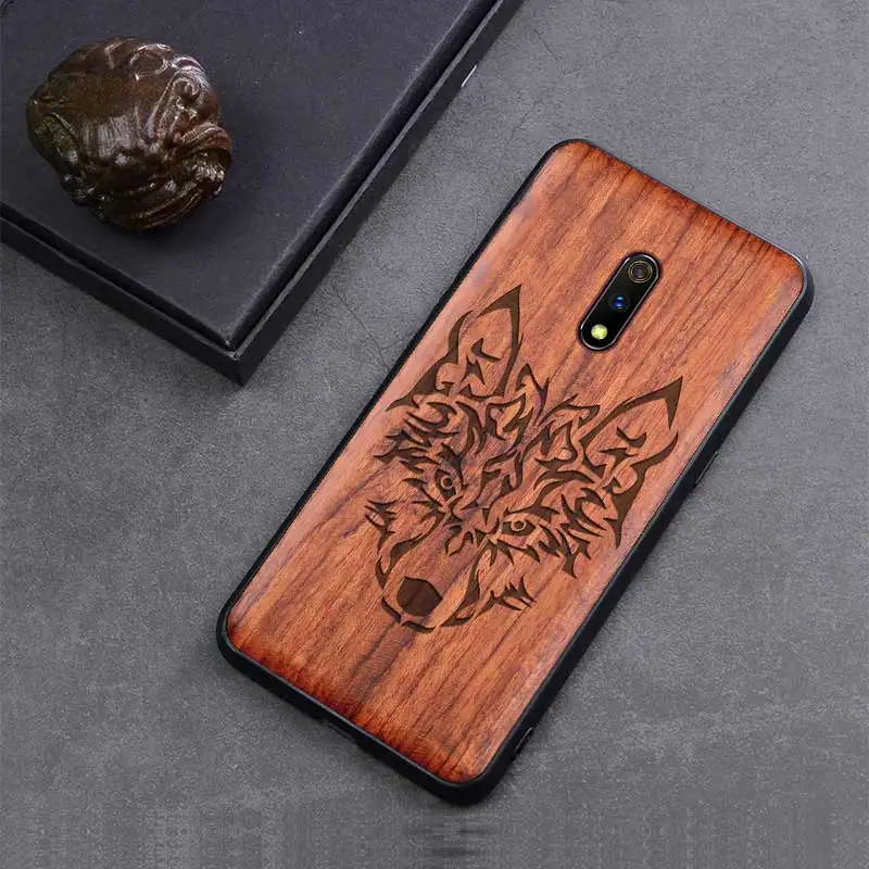 color 4 Новинка, чехол OPPO Realme X, тонкая деревянная задняя крышка, TPU, чехол-бампер для OPPO Realme X, чехол для телефона s - Цвет: color 4