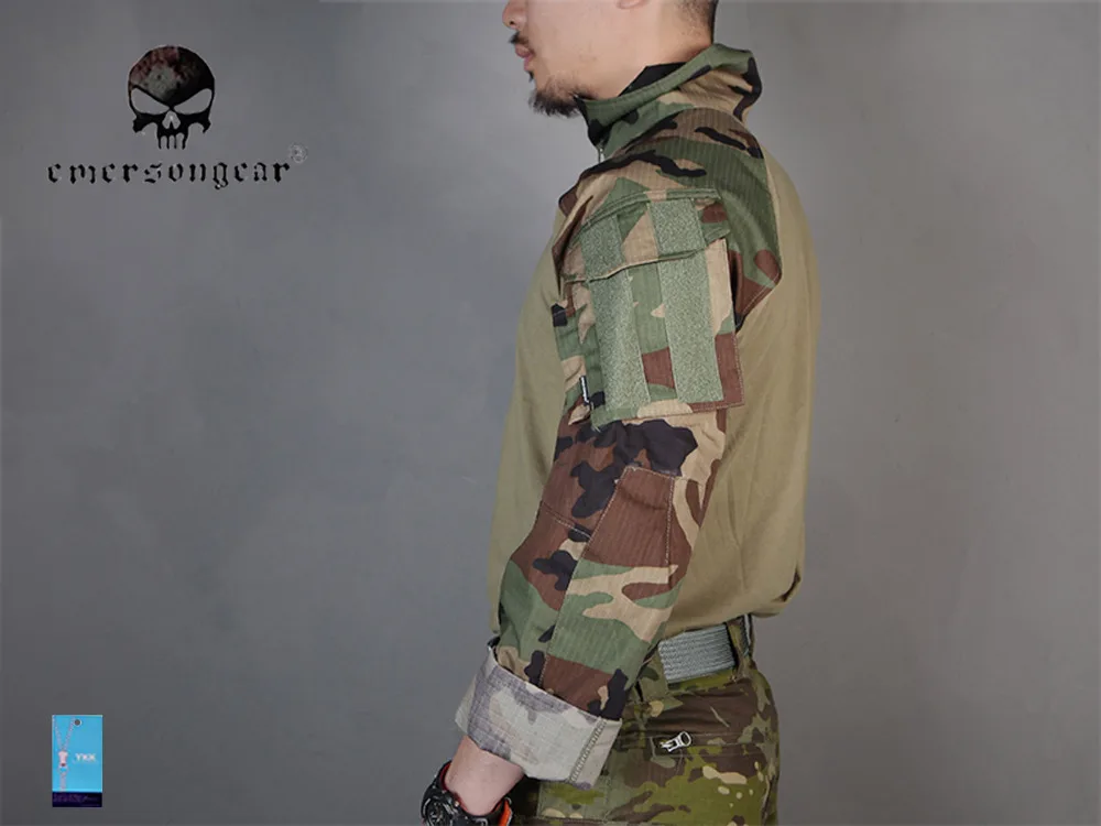 Мужская Военная страйкбольная БДУ Боевая униформа EMERSON Tactical Gen3 рубашка и брюки наколенники мультикам черный АОР Лесной