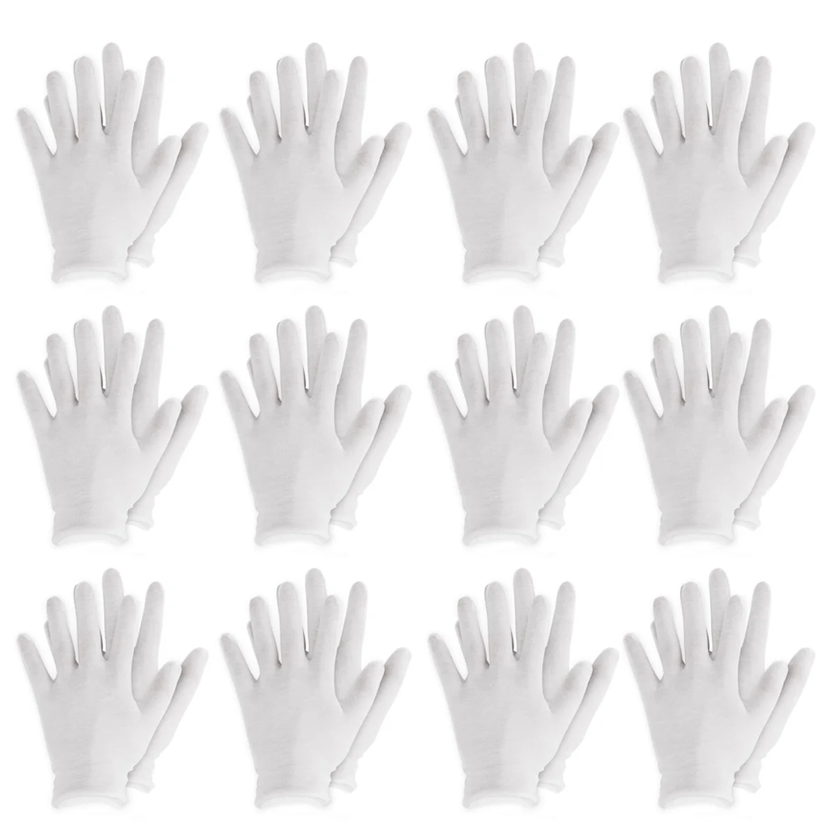 White White Reusable Cotton Elastic Working Gloves for Dry Hand Moisturizing Cosmetic Eczema Hand Spa& Coin Jewelry Inspection Props - Цвет: White