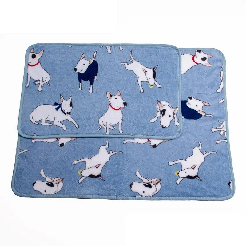 Собака Одеяло бультерьер печатных теплая мягкая кровать любимчика коврики дом