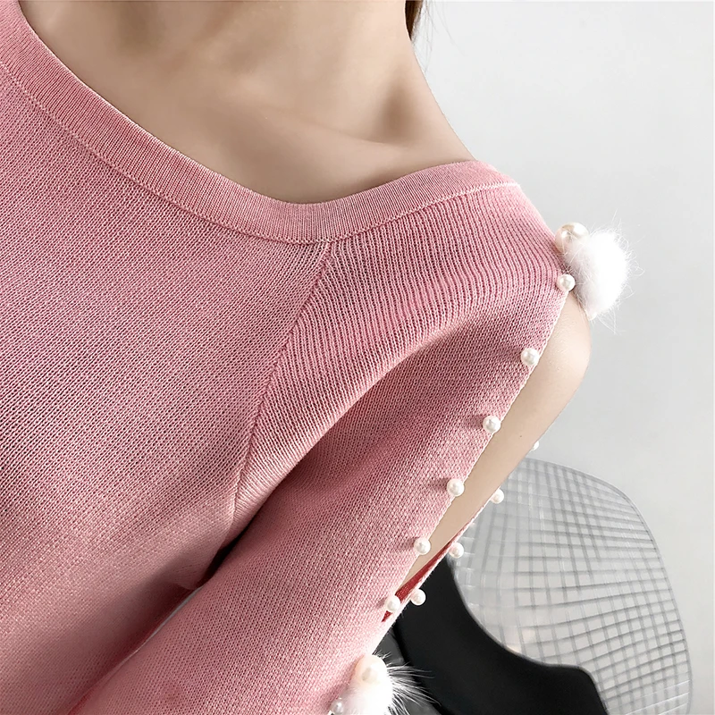 Women's Sweater 2018 Autumn Winter Knitted Cotton Pullover Women Plus Size Fashion Christmas Female Elegant Tops | Женская одежда