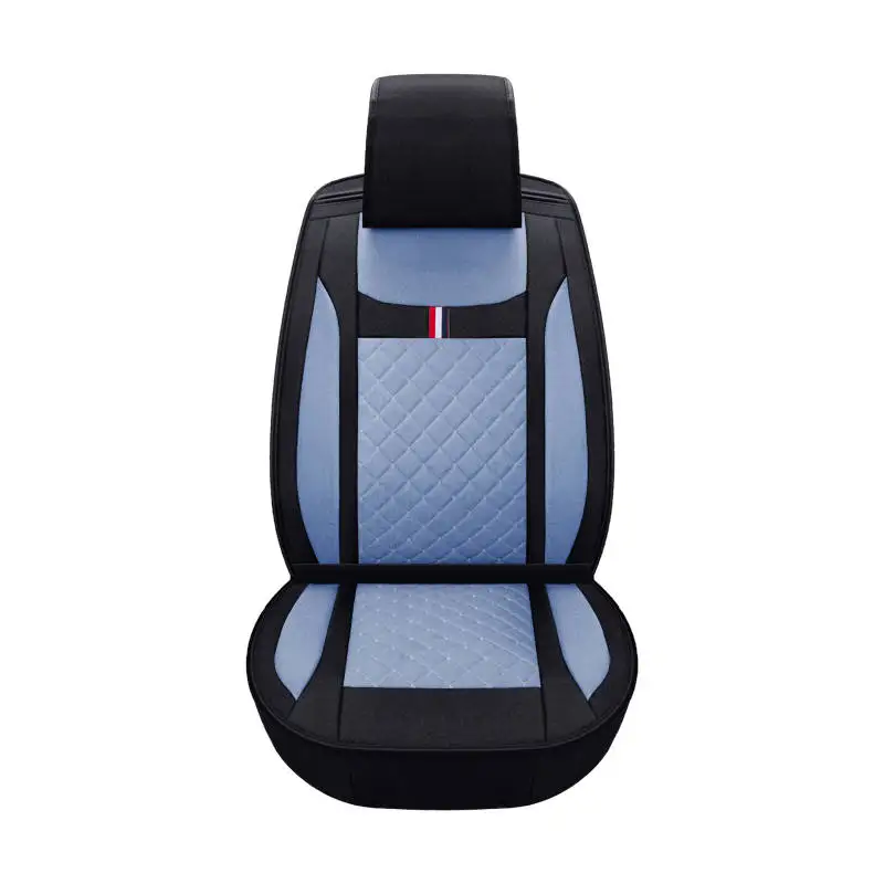 Blue standard Льняные Чехлы для автомобильных сидений, вся летняя Подушка, посылка, всесезонный универсальный чехол для автомобильных сидений, тканевый комплект, специальный cush - Название цвета: Blue standard