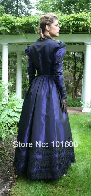 1860S Викторианский готический корсет/бальное платье времен Гражданской войны на