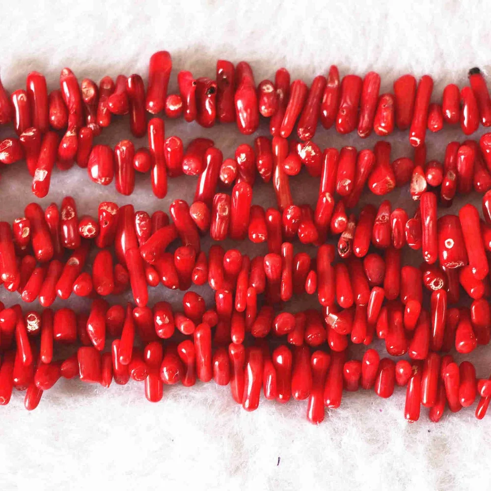 Бусины из натурального красного кораллового гравия 5-7 мм 15 дюймов B592 | Украшения и