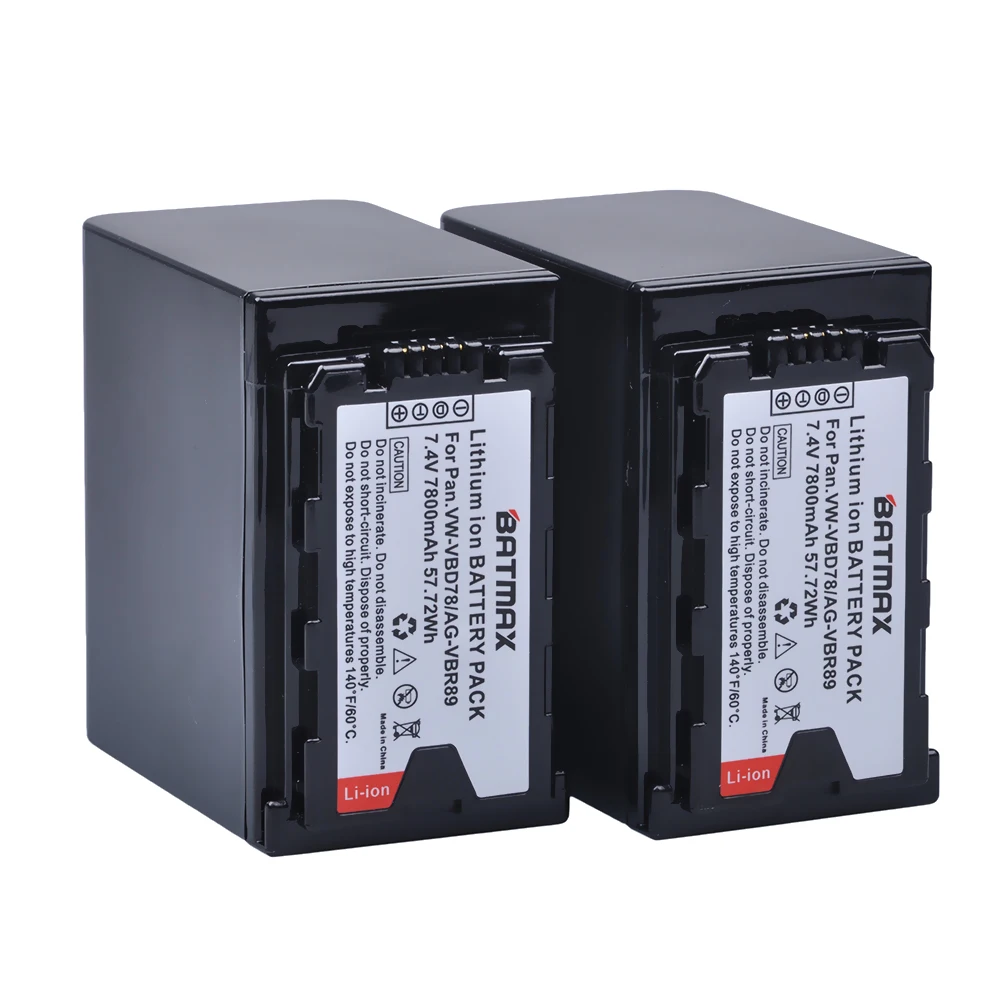 Батарея VBD78 для Panasonic 2 шт. батарея 7800 мА · ч VBD29 VBD58 VBR89 батареи HPX265MC PX270 PX298 1 5