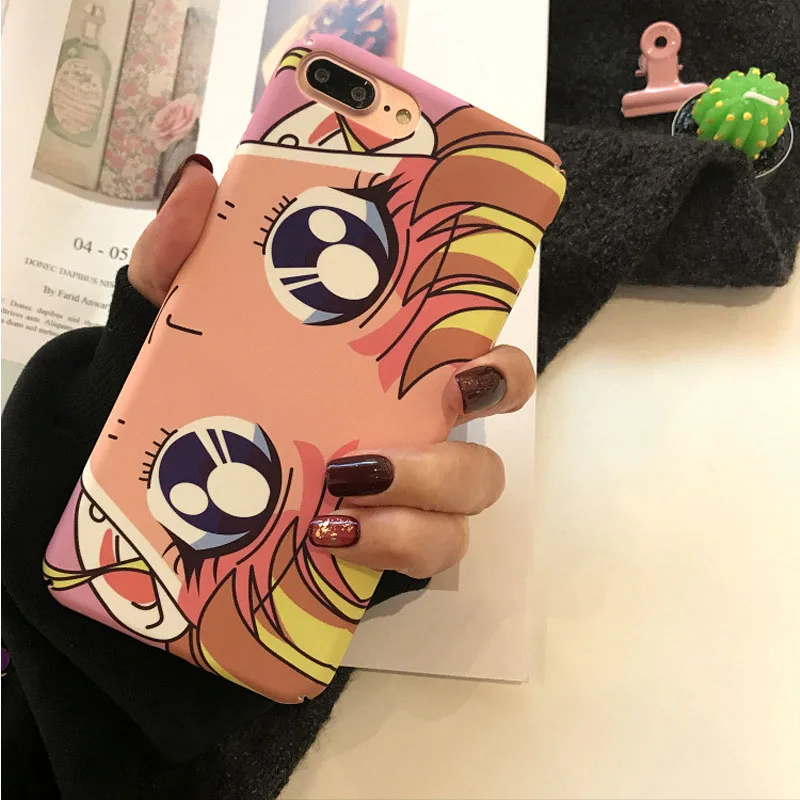 JIBAN Lovely Cartoon Phone Case for Apple iPhone 7 8 plus X case personality female models Back Cover iphone 6 6s cases |