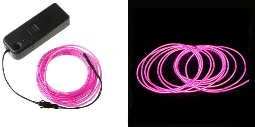 Гибкая неоновая Светодиодная лента декоративный светильник с проводом для