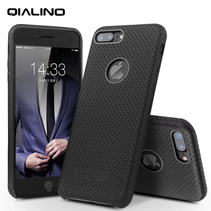 

QIALINO Ultra Thin Fashion Case for iPhone 7 Genuine Leather Back Cover for iPhone 7 plus New Luxury Phone Case for 4.7/5.5 inch