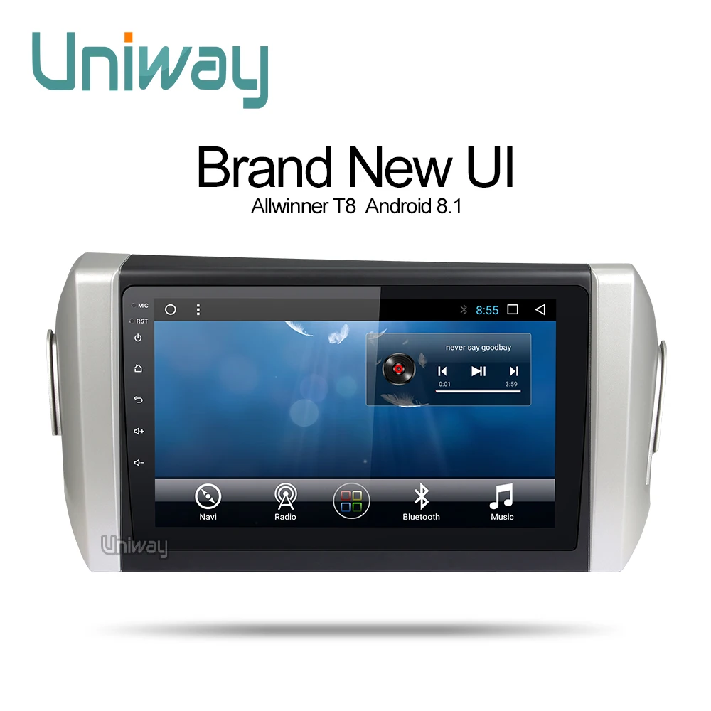 Uniway Android 8 1 Автомобильный DVD плеер для toyota innova Octa Core автомобильный GPS навигация palyer