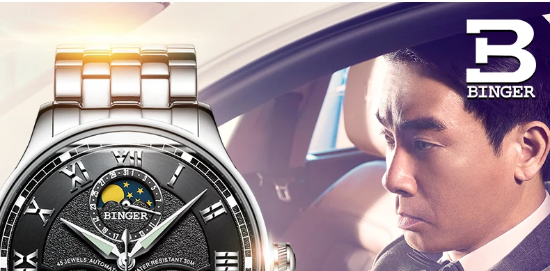 Швейцарские мужские часы с двойным Tourbillon, BINGER, автоматические часы для мужчин, модные механические наручные часы с кожаным ремешком
