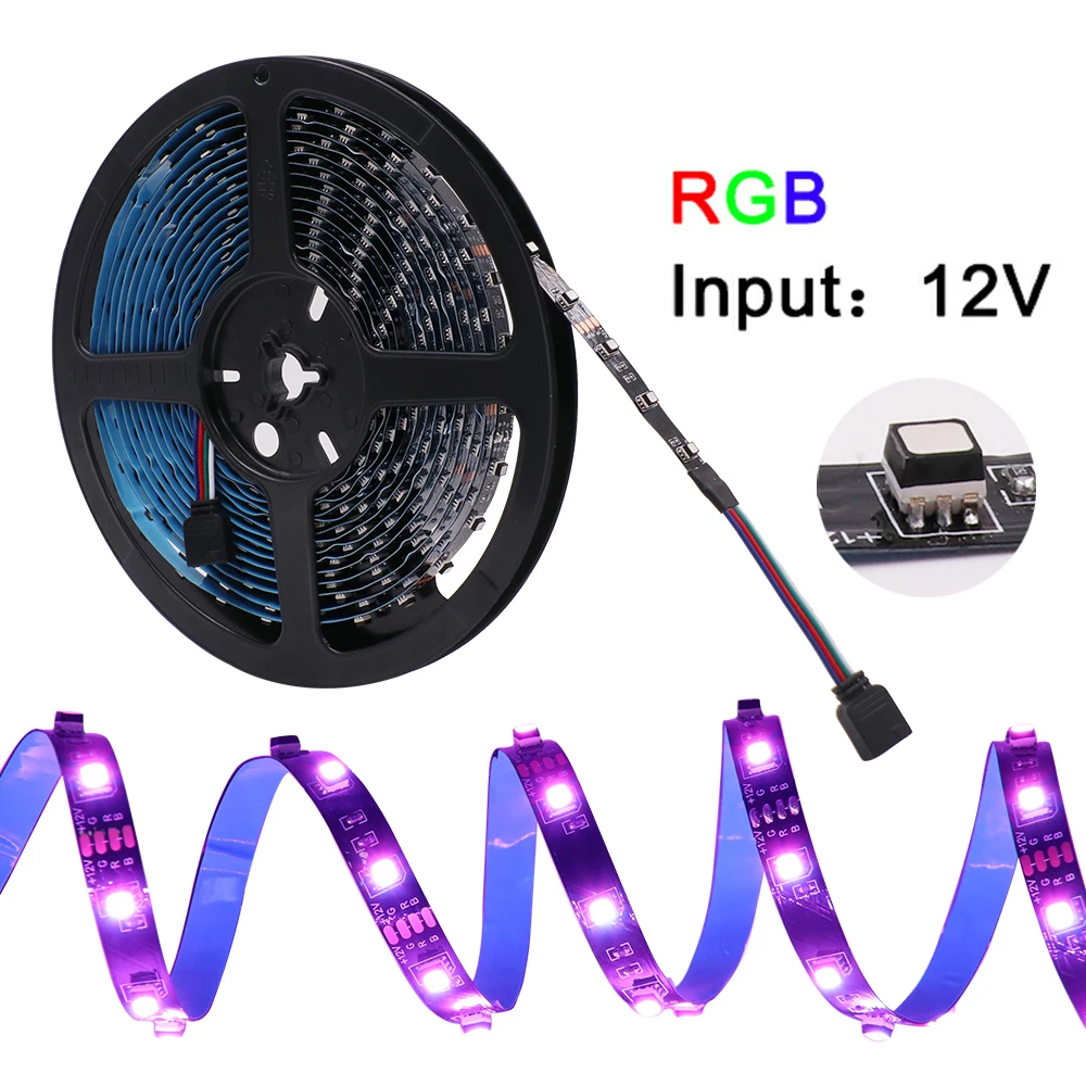 Светодиодная лента SMD3535 RGB 5 м 12 в 60/120 светодиодов белый черный водонепроницаемый