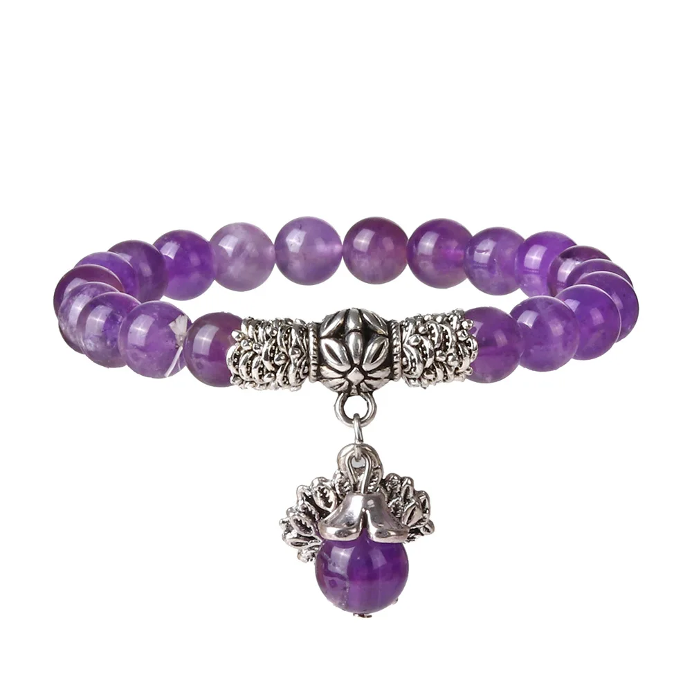 Reiki целебная энергия дерево очарование Mala бусины Strand браслеты чакра камень
