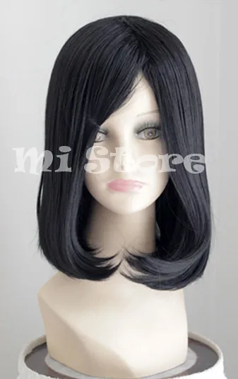 Короткие Черные центральной части волос повседневной жизни Долго Боб прическа |