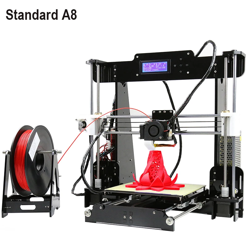 Anet A8 A6 3d принтер Высокая точность Reprap DIY набор легко собрать с 12864 ЖК экраном