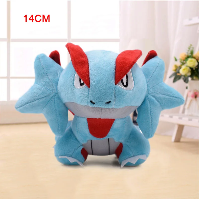 Salamence 14-45cm New Arrival Cute Charizard Pikachu Aipom Lucario Tyranitar Furret Soft Plush Dolls Toys for Children Christmas Gift - Цвет: Salamence